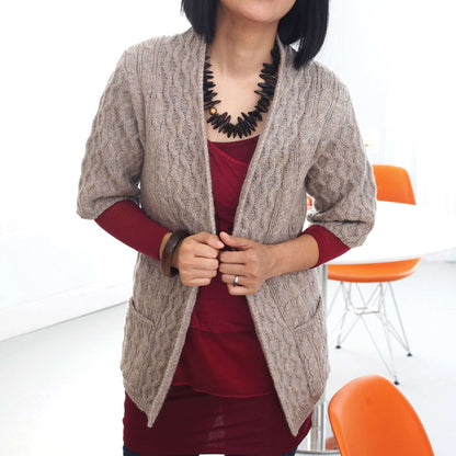 Patons Long Knit Cardigan With Pockets XL
