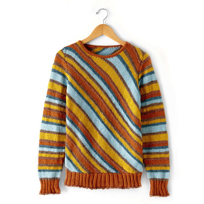 Patons Knit Diagonal Stripes Sweater XS/S