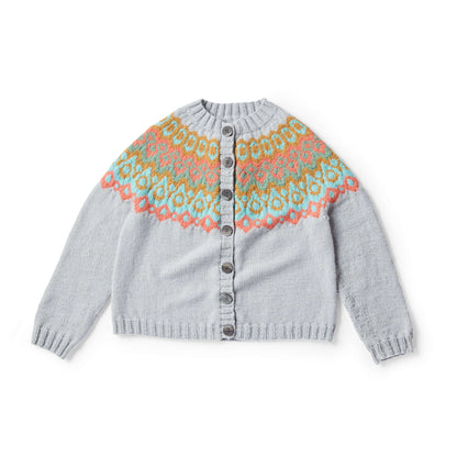 Patons Stranded and Steeked Knit Cardigan XL