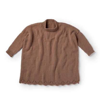 Patons Lacy Edge Knit Pullover L