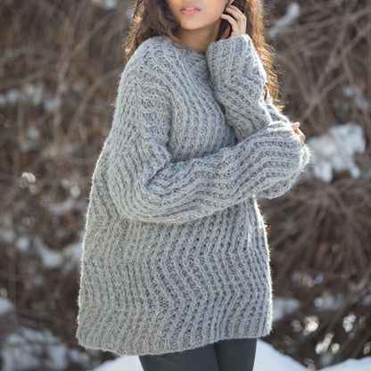Patons Wandering Paths Knit Pullover XS/S
