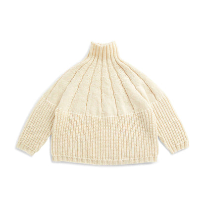 Patons Rib Knit Top Down Pullover 4/5 XL