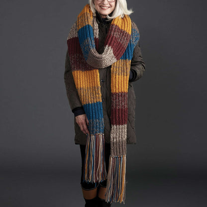 Patons Marl Stripe Knit Super Scarf Single Size