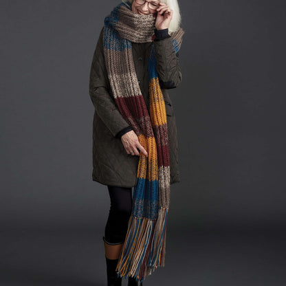 Patons Marl Stripe Knit Super Scarf Single Size