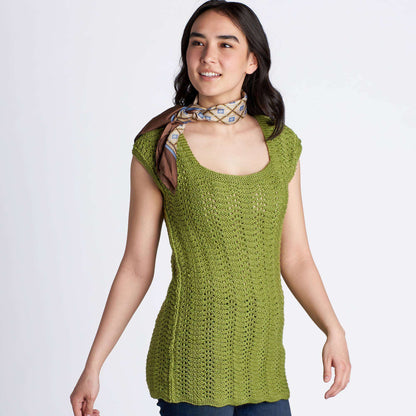 Patons Knit 4 Row Feather & Fan Top 2XL/3XL