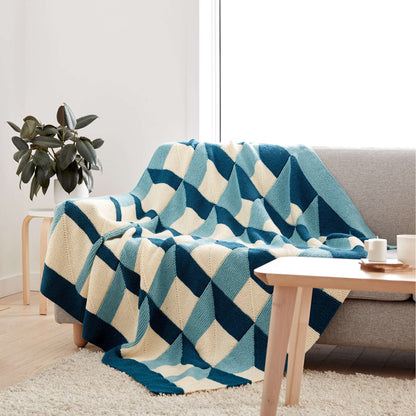 Patons Knit Shadowbox Blanket Single Size