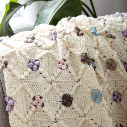 Patons Little Dots Will Do Ya Crochet Knit Blanket Single Size