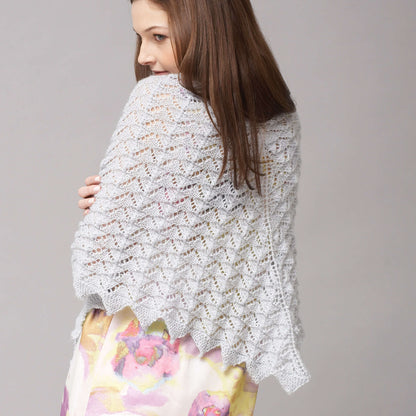 Patons Knit Chevron Lace Shawl or Scarf Shawl