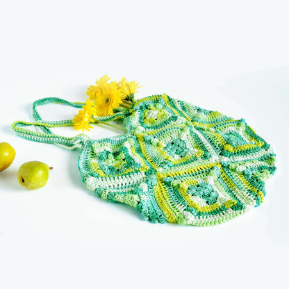 Peaches & Crème Popcorn Square Crochet Tote Bag Single Size