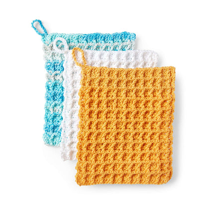 Peaches & Crème Crochet Waffle Kitchen Cloth Version 2