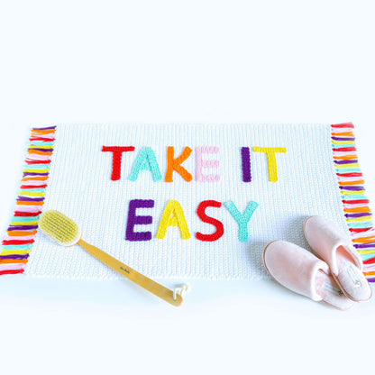 Peaches & Crème Take It Easy Crochet Bath Mat Crochet Accessory made in Peaches & Crème Cone yarn