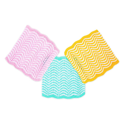 Peaches & Crème Zig Zag Knit Dishcloth Set Knit Dishcloth made in Peaches & Crème Solids yarn