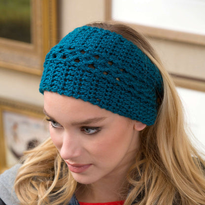 Red Heart Crochet Wide Vortex Headwarmer Crochet Headwarmer made in Red Heart Soft Yarn