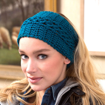 Red Heart Crochet Wide Vortex Headwarmer Crochet Headwarmer made in Red Heart Soft Yarn