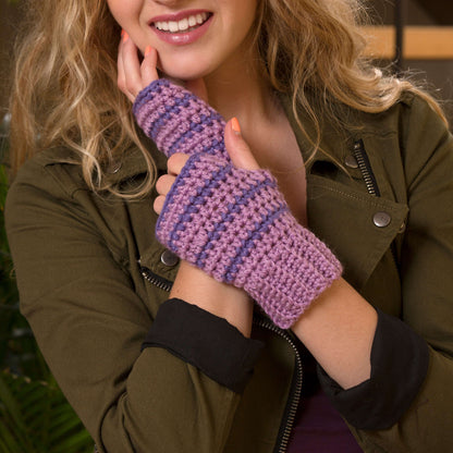 Red Heart Crochet Tween Style Wristers Crochet Wristers made in Red Heart Super Saver Yarn