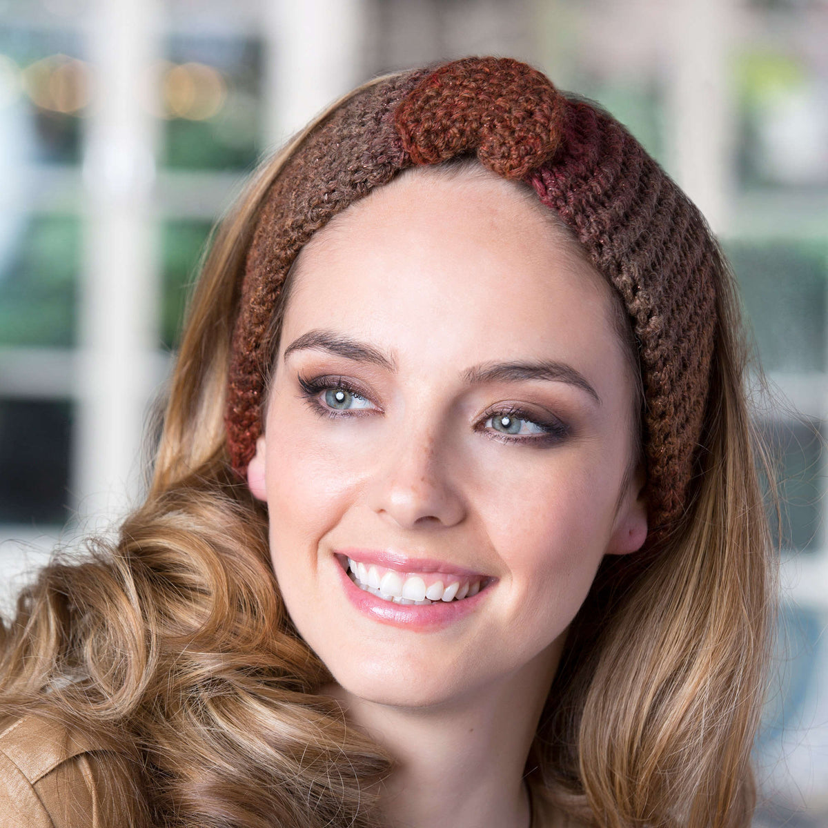 Crochet Headband made in Red Heart Boutique Yarn