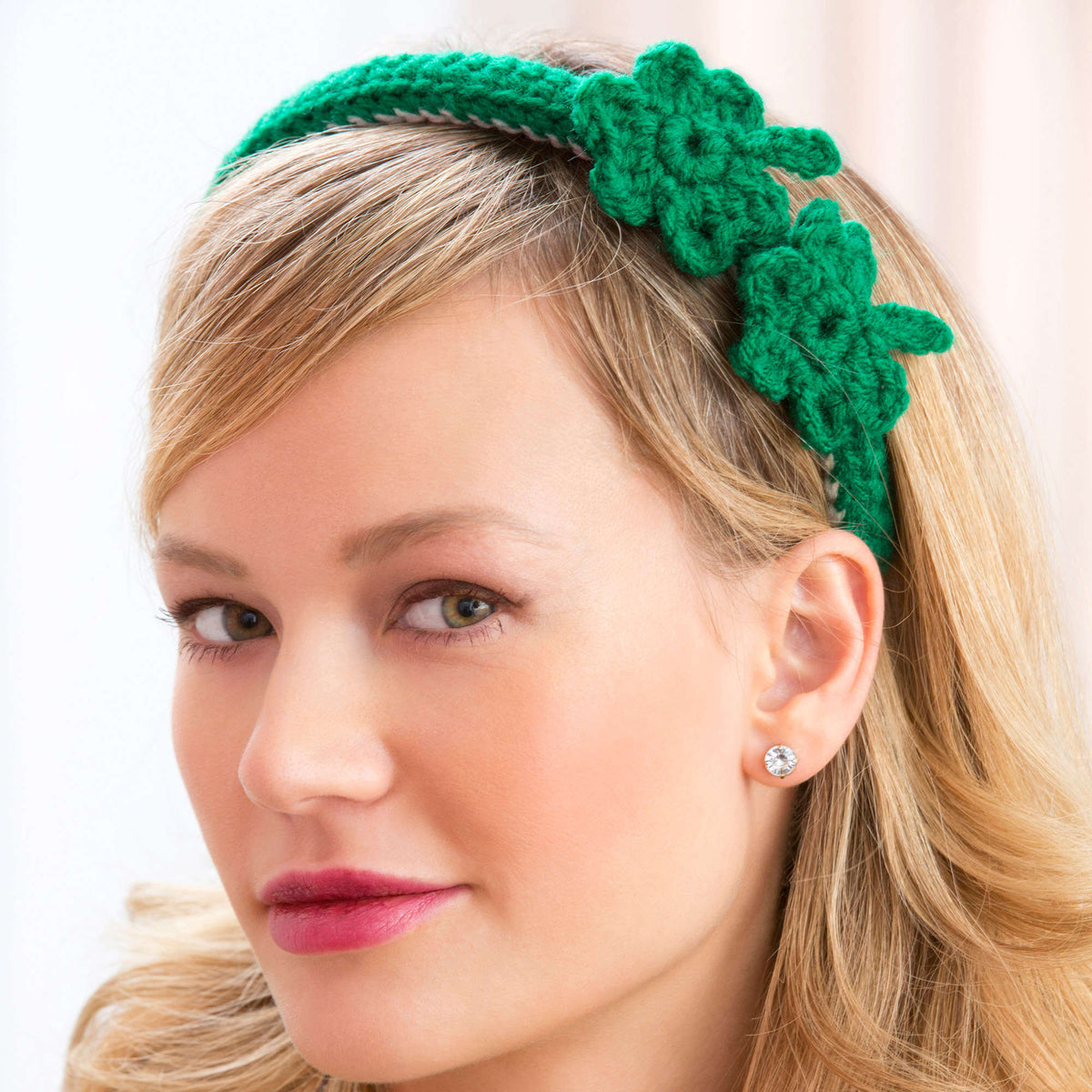 Crochet Headband made in Red Heart Super Saver Yarn
