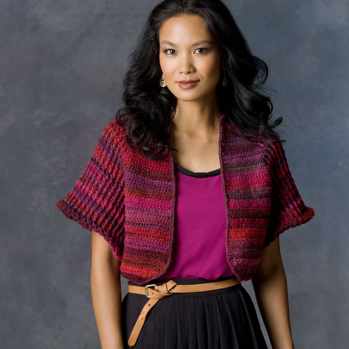 Crochet Jacket made in Red Heart Boutique Yarn