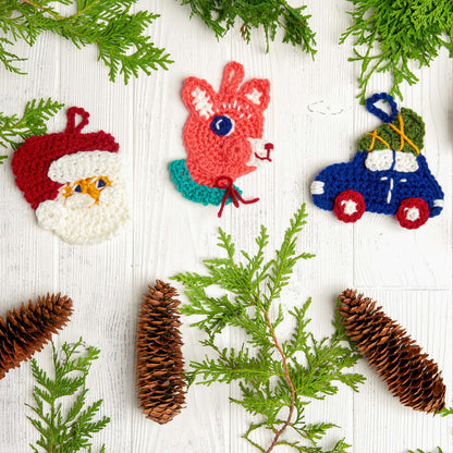 Red Heart Hello Deer Crochet Ornament Single Size