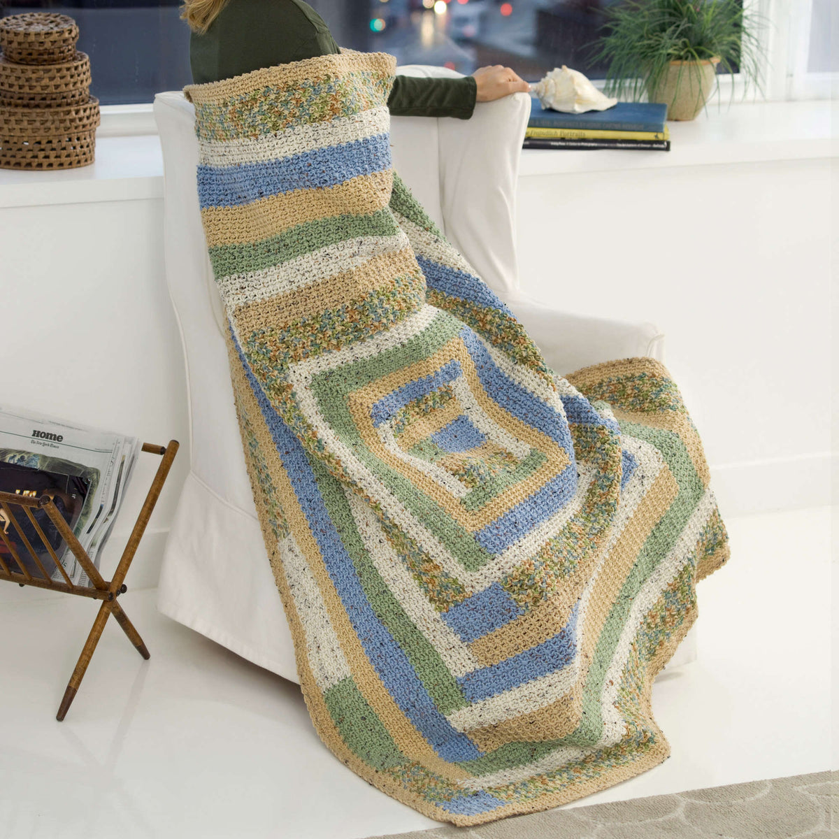 Crochet Throw made in Red Heart Super Saver Yarn