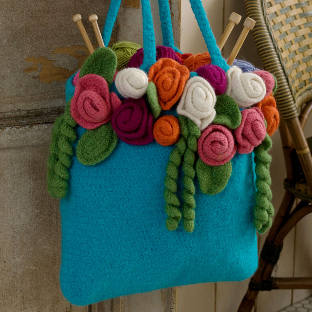 Crochet Tote Bag made in Red Heart Full O' Sheep Yarn