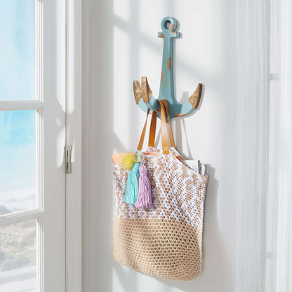 Red Heart Beach Days Crochet Tote Crochet Tote Bag made in Red Heart Scrubby Smoothie Yarn