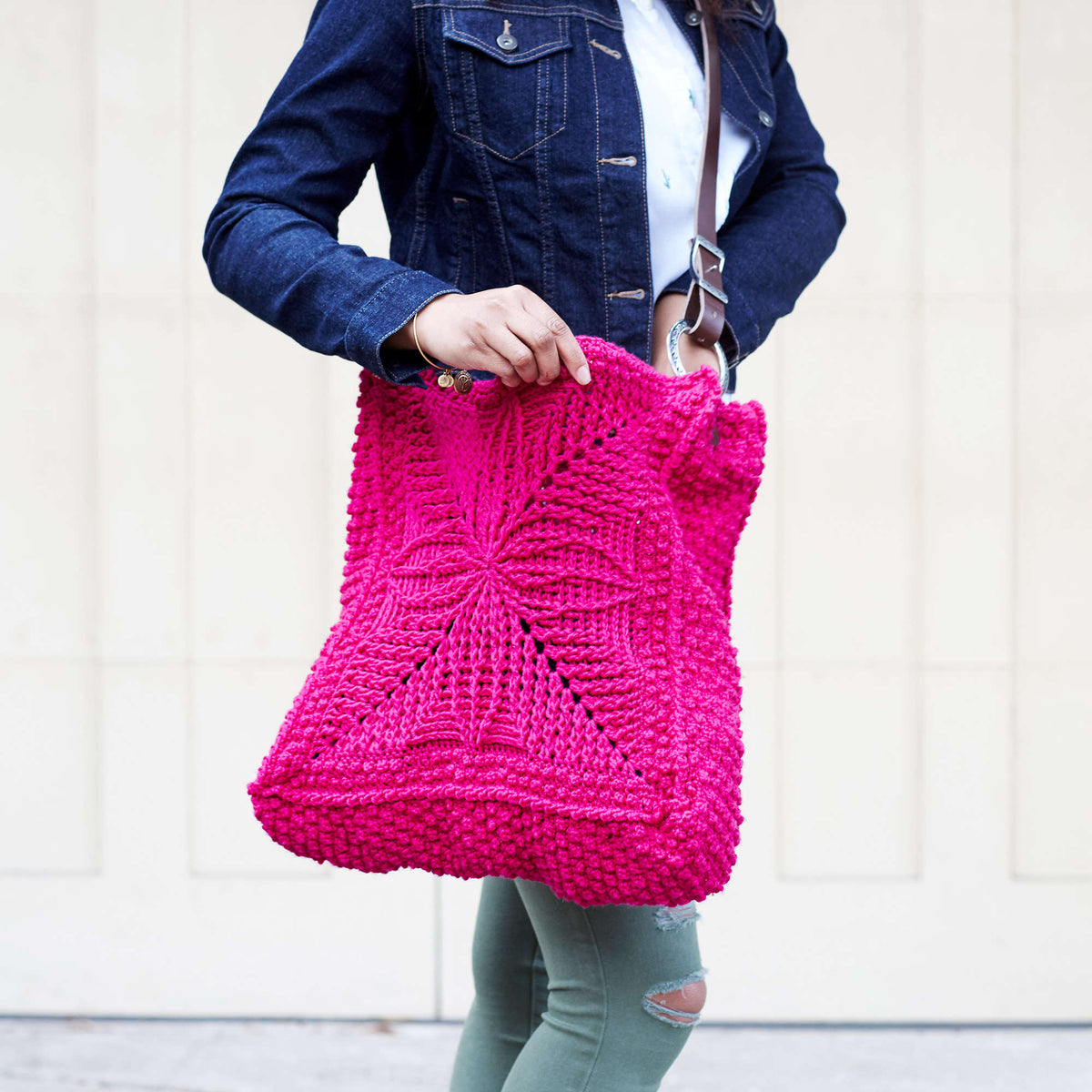 Crochet Bag made in Red Heart Chic Sheep Yarn