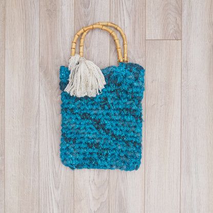 Red Heart Crochet Tassel Tote Crochet Tote Bag made in Red Heart Boutique Yarn