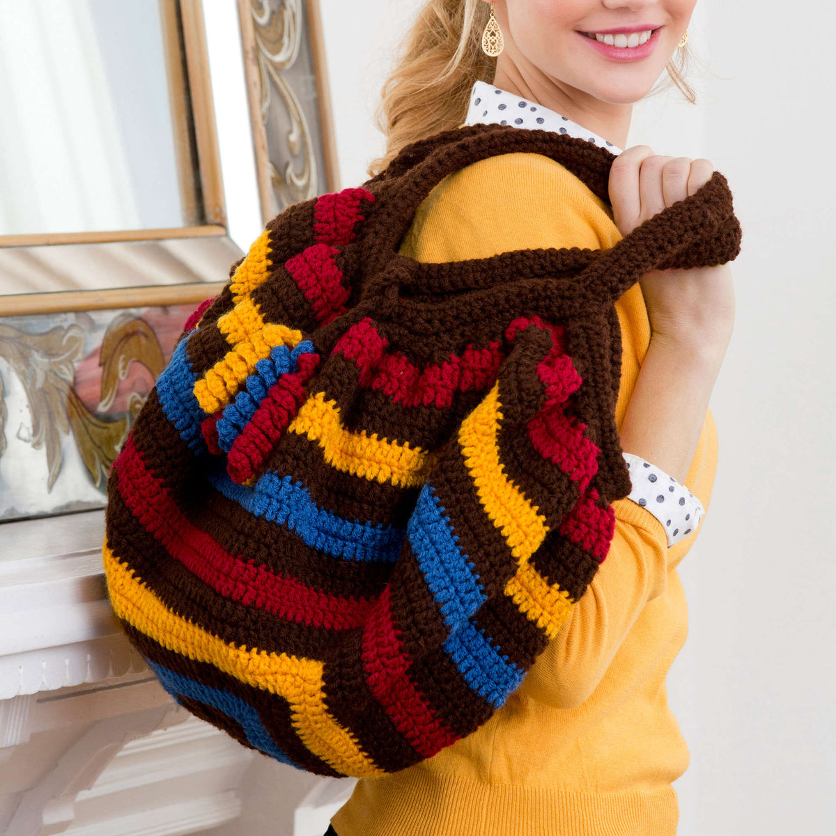 Crochet Bag made in Red Heart Super Saver Yarn