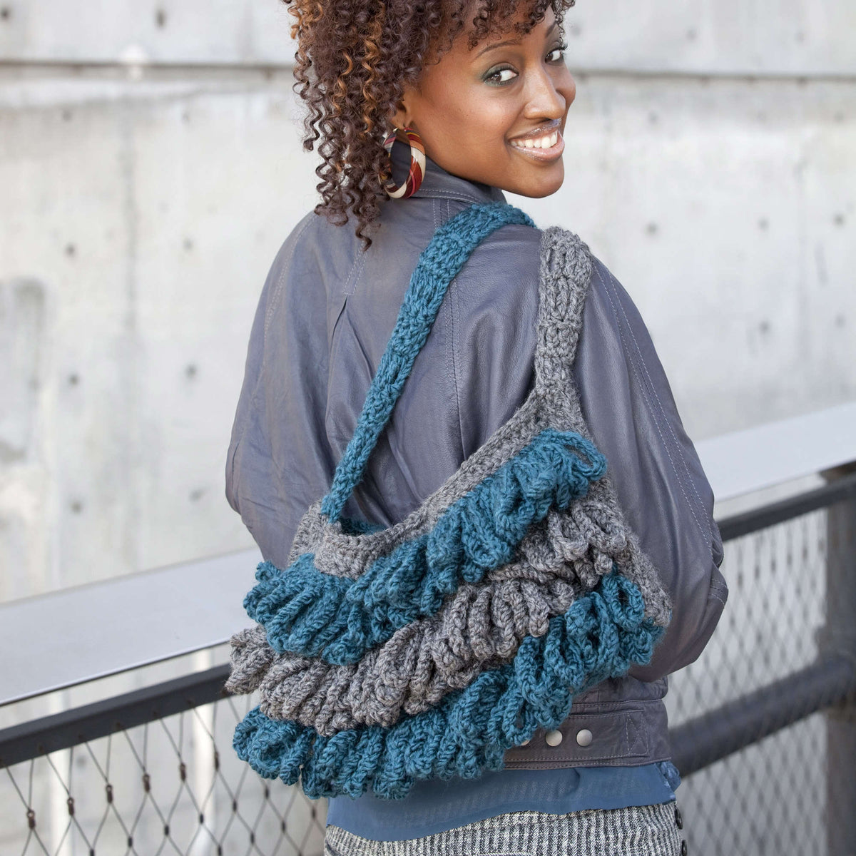 Crochet Bag made in Red Heart Boutique Yarn