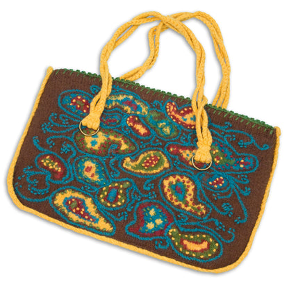 Red Heart Crochet Paisley Purse Crochet Purse made in Red Heart Bamboo Wool Yarn