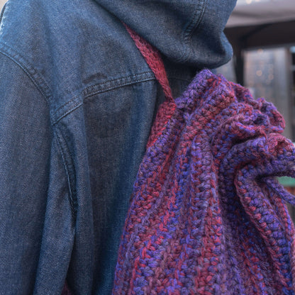 Red Heart Crochet Fiore Rucksack Crochet Bag made in Red Heart An Italian Story Ombra Yarn