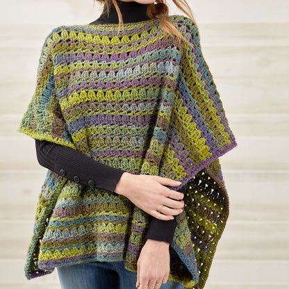 Red Heart Crochet Perfect Poncho Crochet Poncho made in Red Heart Colorscape Yarn