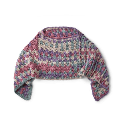 Red Heart Crochet Mountain Breeze Poncho Crochet Poncho made in Red Heart Dreamy Stripes Yarn