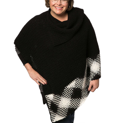 Red Heart Crochet Planned Pooling Argyle Poncho Crochet Poncho made in Red Heart Super Saver Yarn