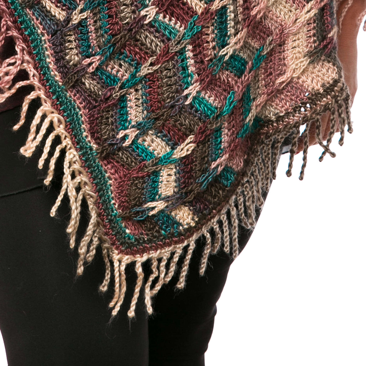 Crochet Poncho made in Red Heart Boutique Yarn