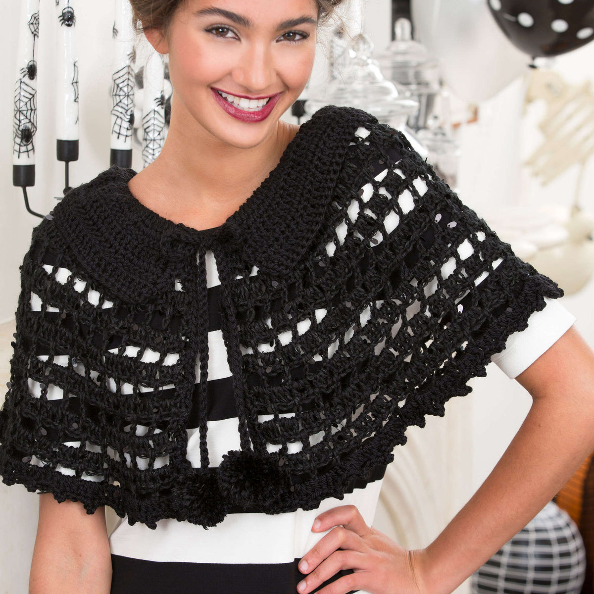Crochet Cape made in Red Heart Boutique Yarn