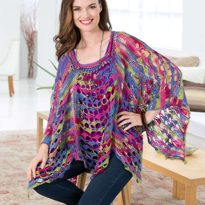 Red Heart Crochet Light & Lacy Poncho Crochet Poncho made in Red Heart Heart & Sole Yarn