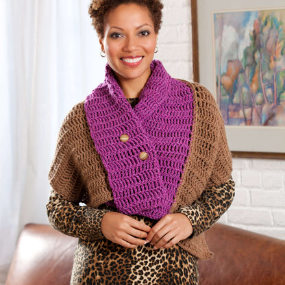 Red Heart Crochet Convertible Cape Crochet Cape made in Red Heart Super Saver Yarn