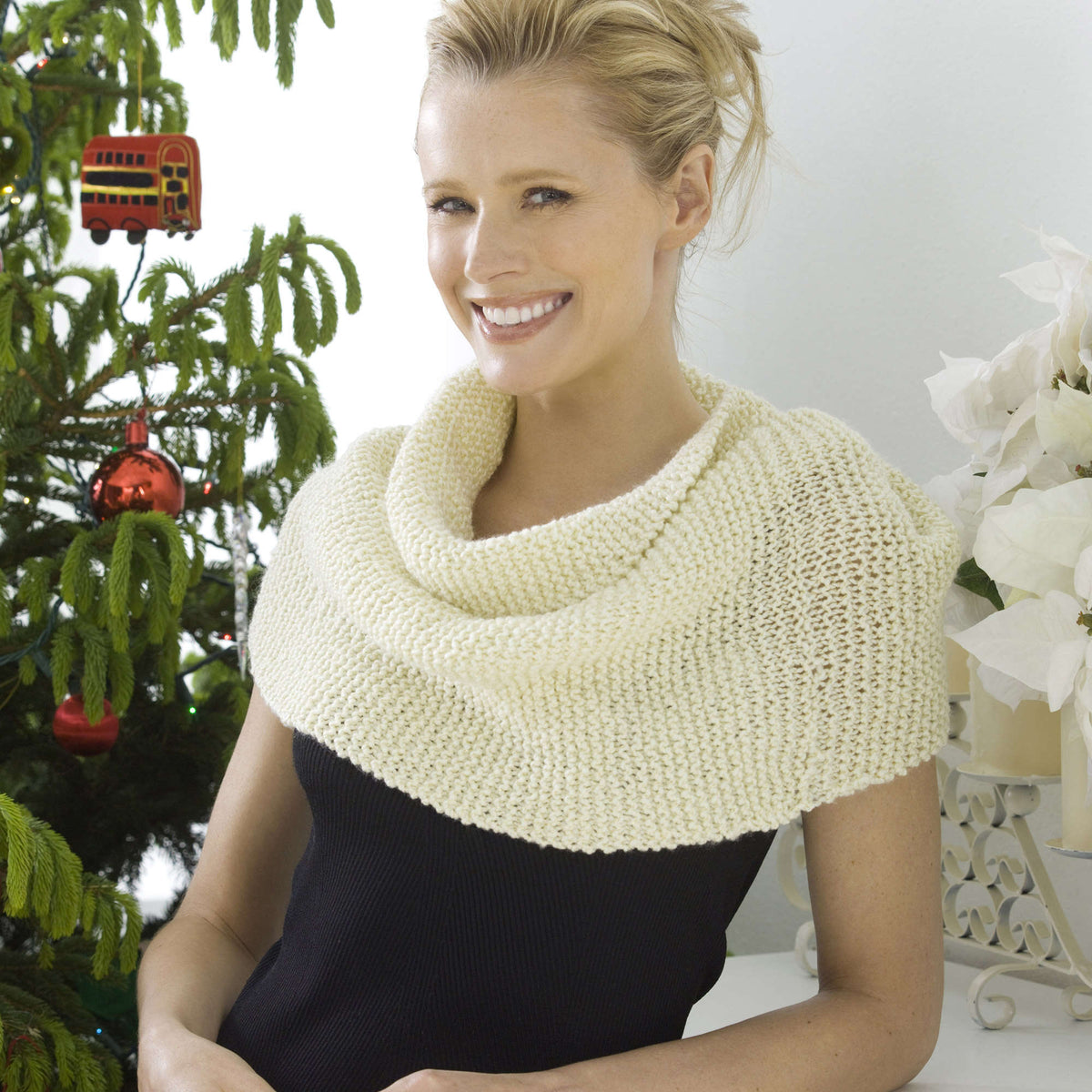 Crochet OneMobius made in Red Heart Holiday Yarn