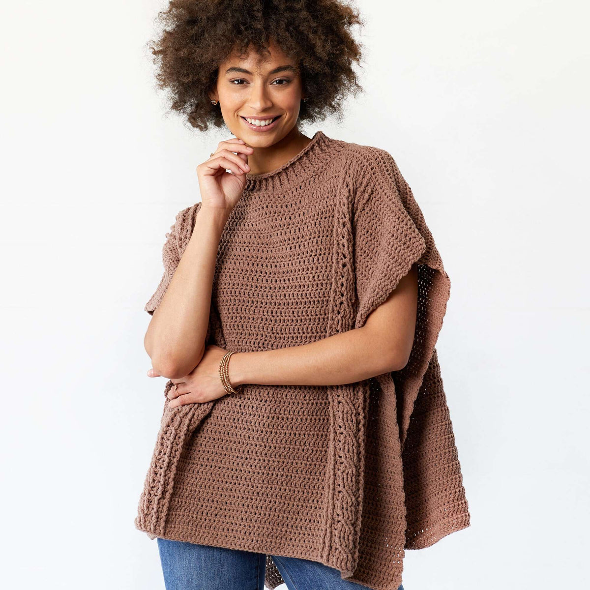Crochet Poncho made in Red Heart Yarn