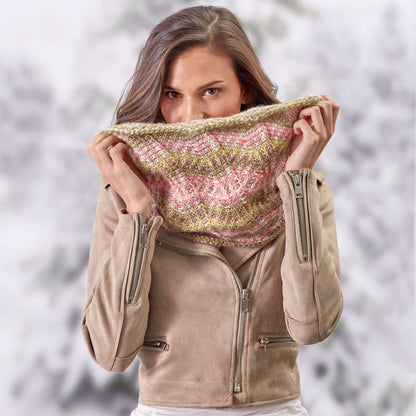 Red Heart Crochet Breathtaking Brioche Cowl Crochet Cowl made in Red Heart Boutique Yarn