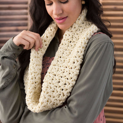 Red Heart Crochet Very V-Stitch Cowl Crochet Cowl made in Red Heart Strata Yarn