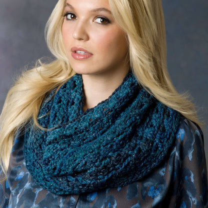 Red Heart Crochet Warm & Twisted Mobius Cowl Crochet Cowl made in Red Heart Boutique Yarn