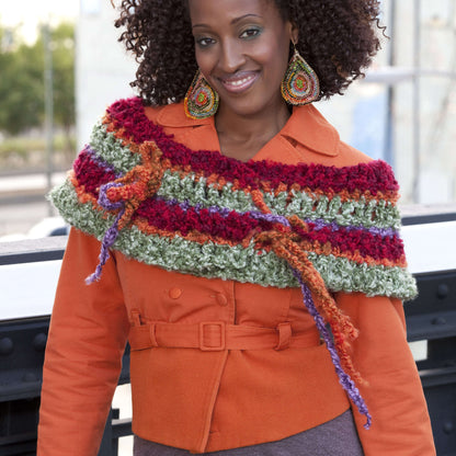 Red Heart Crochet Colorful Crazy Cowl Crochet Cowl made in Red Heart Light & Lofty Yarn