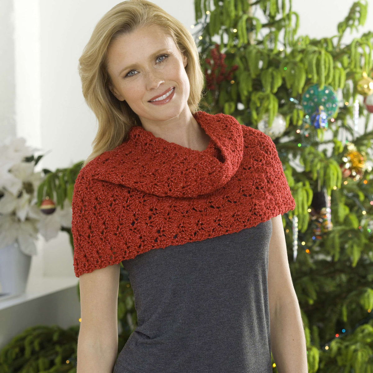 Crochet Mobius made in Red Heart Holiday Yarn