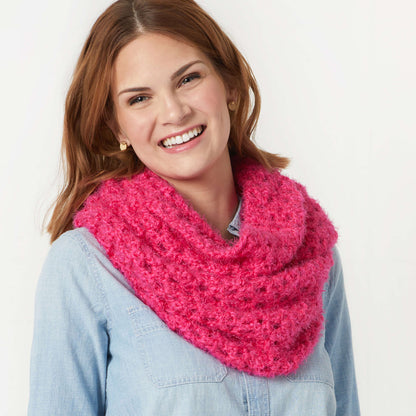 Red Heart Soft and Squishy Cowl Crochet Cowl made in Red Heart Yarn
