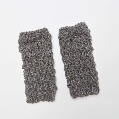 Red Heart Crochet Faux Bobble Wristers Crochet Wristers made in Red Heart Reflective Yarn