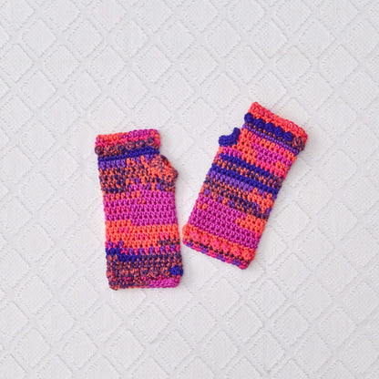 Red Heart Crochet Flamenco Wristers Crochet Wristers made in Red Heart Super Saver Fair Isle Yarn