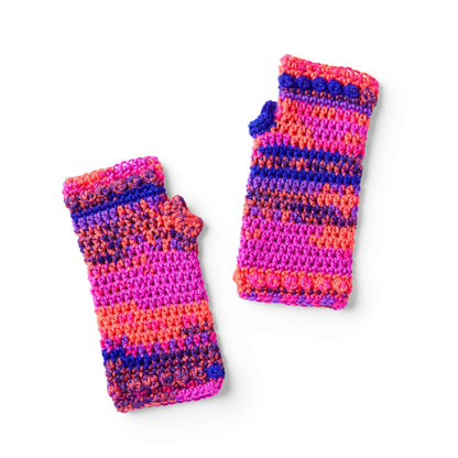 Red Heart Crochet Flamenco Wristers Crochet Wristers made in Red Heart Super Saver Fair Isle Yarn